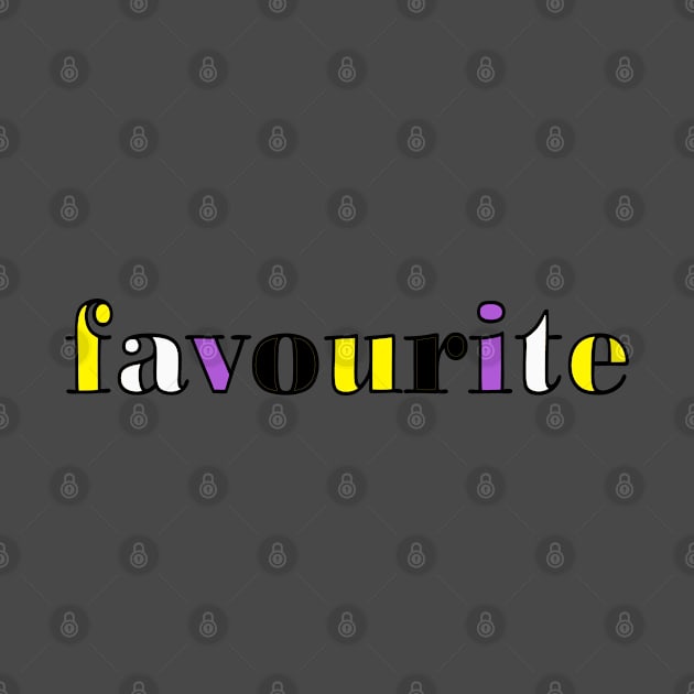 favourite - You are my favourite (non-binary flag colours) by WHIZZME