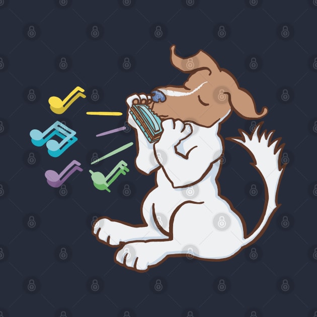 Jack Russell playing an harmonica by ElectronicCloud