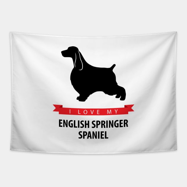 I Love My English Springer Spaniel Tapestry by millersye