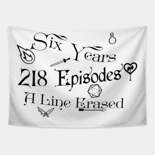 A Line Erased - 6 years, 218 Episodes, Rusty Quill Gaming Tapestry