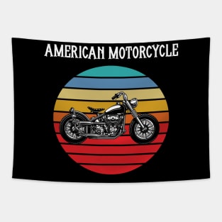 Motorcycle Vintage Sunset Tapestry