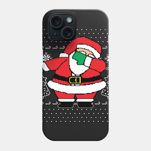 Dabbing Santa Ugly Christmas Sweater Phone Case by xxllwill