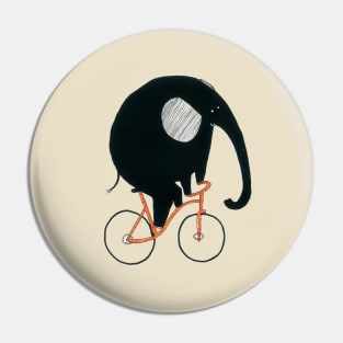 Elephant Riding A Bicycle Pin