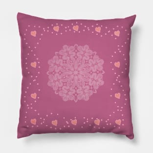 Heart Framed Lace Pillow