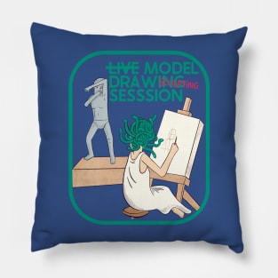 Medusas' Live model drawing session ( sculpting) Pillow