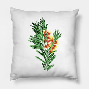 Australian Native Bottlebrush Flower Pillow