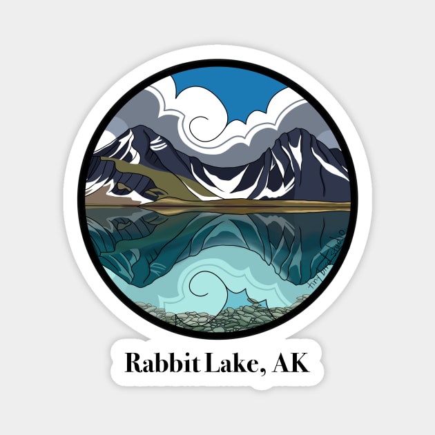 Rabbit Lake Trail, AK Magnet by Tiny Bird Studio