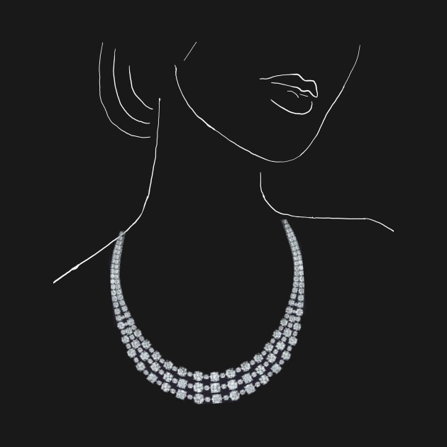 Diamond necklace by k&f