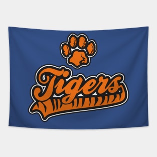 Tigers Team Logo Tapestry