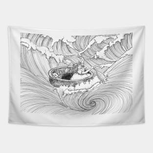 Whirlpool and a Wicker Basket Tapestry