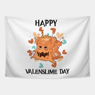 Happy Valenslime Roleplaying Video Game RPG Geek Couple Gift Tapestry