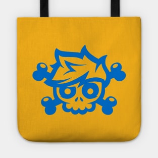 Blue Skull and Crossbones Tote