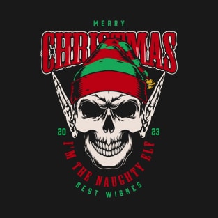 christmas elf skull T-Shirt