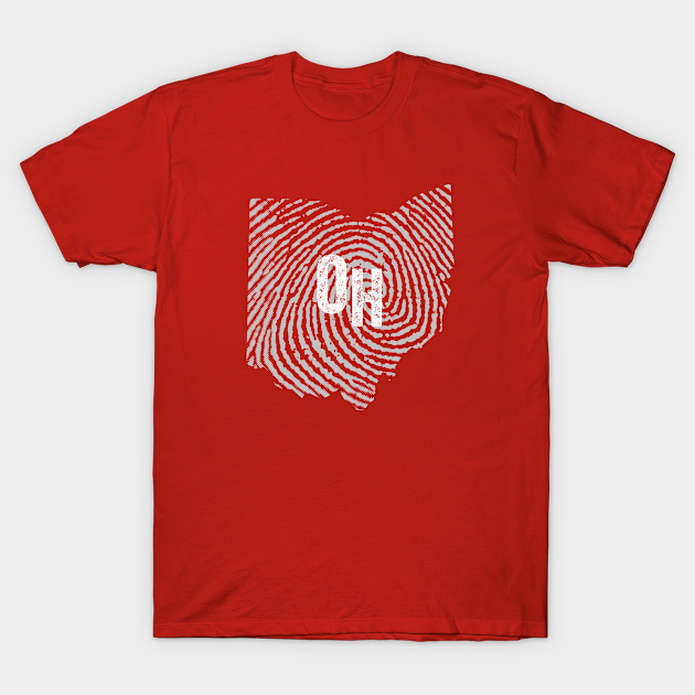 Discover Home State Fingerprint - Ohio - Ohio - T-Shirt