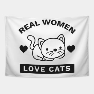 Real Women Love Cats Tapestry