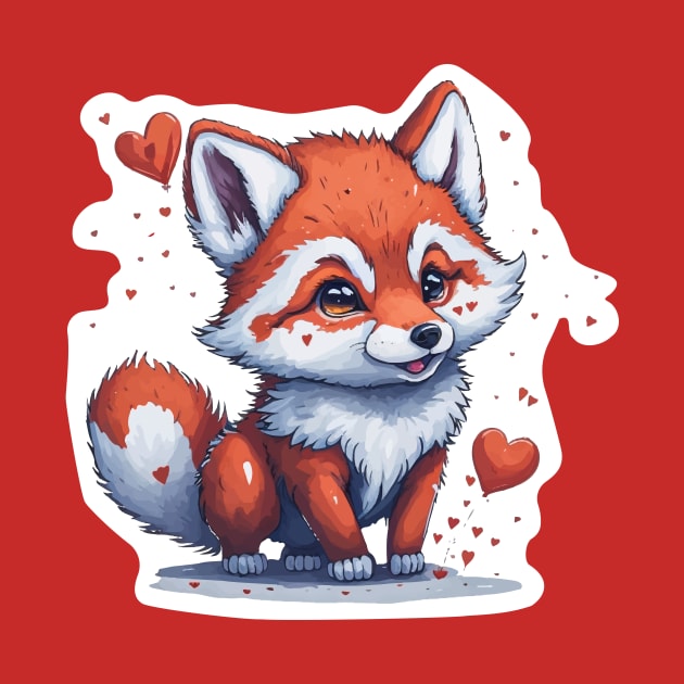 Minimal Cute Baby Fox by Imagination Gallery