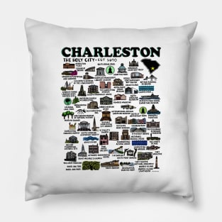 Charleston Map Pillow