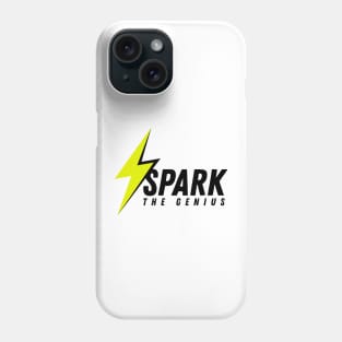 Spark The Genius logo in black Phone Case