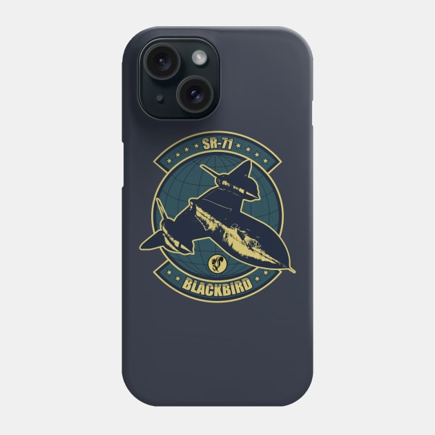 SR-71 Blackbird Patch Phone Case by TCP