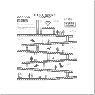 Google Offline Dinosaur Game - Trex Runner Poster for Sale by DannyAndCo