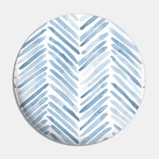 Baby blue watercolor herringbone Pin