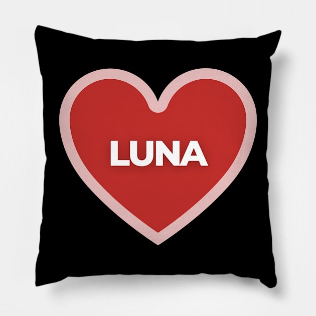 I Heart Luna Pillow by Itsheartshop