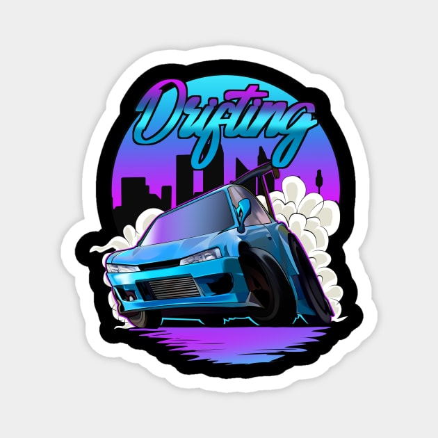 Slidin n' Driftin Magnet by Aiqkids Design