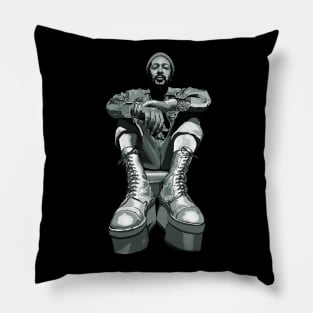 Marvin's Platform Boots- Black and White Pillow