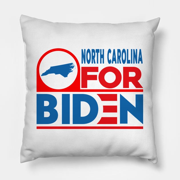 NORTH CAROLINA For Biden Pillow by Attia17