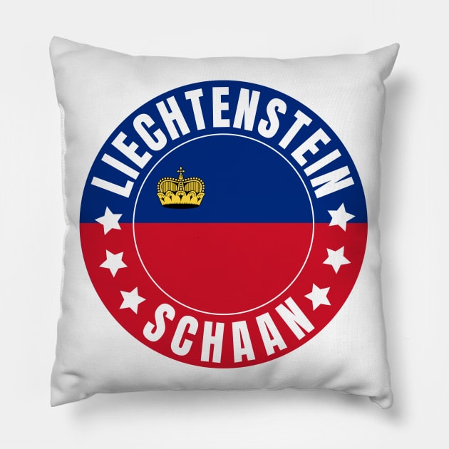 Schaan Liechtenstein Pillow by footballomatic