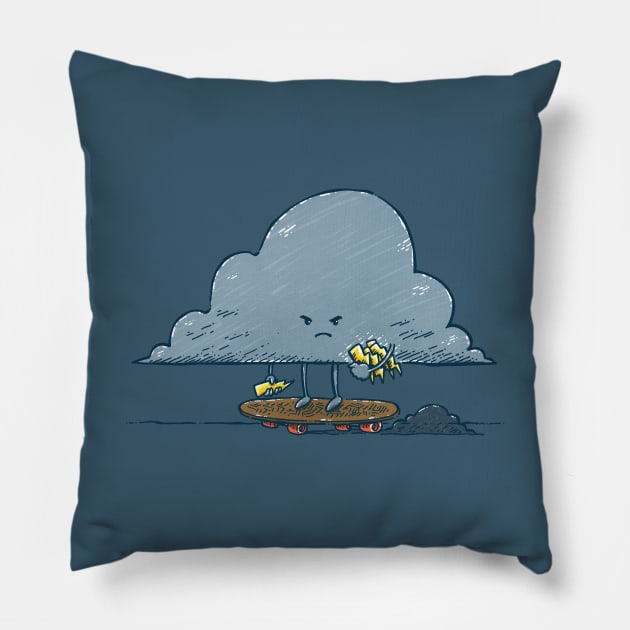 Thunder Cloud Skater Pillow by nickv47