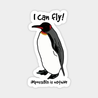 Penguin Funny I Can Fly Magnet