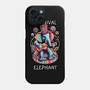 Elegant Elephant Serenades With Guitar Phone Case