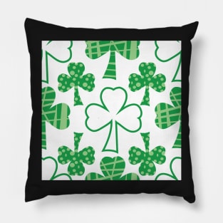 Holiday pattern filled Shamrocks, Saint Patricks Day Pillow