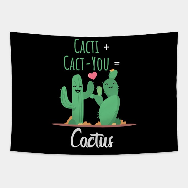 Cactus couple love cute Tapestry by maxcode