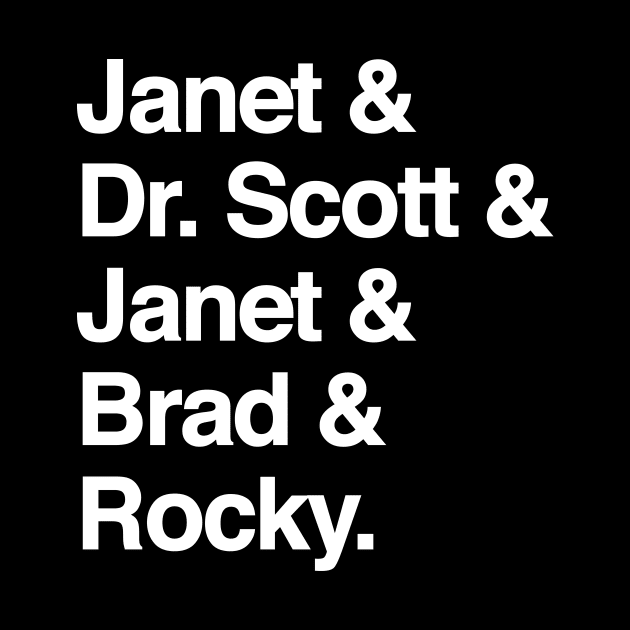 The Rocky Horror - Janet & Dr. Scott & Janet & Brad & Rocky by amalya