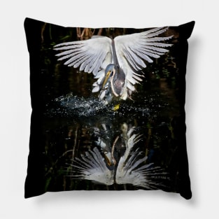 Reflected Heron Pillow