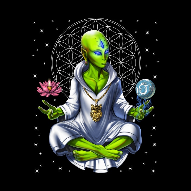 Psychedelic Alien Meditation by underheaven