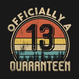 Officially A Quaranteen Teen 13 Birthday In Qurantine Funny T-Shirt