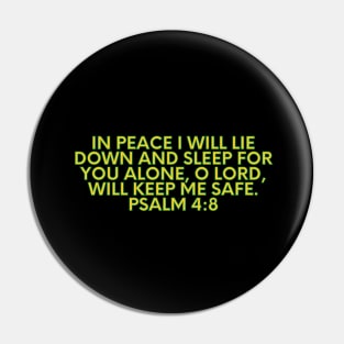 Bible Verse Psalm 4 8 Pin