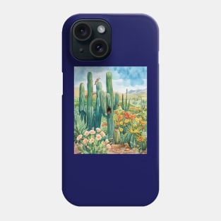 Desert Landscape and The Inhabitant Phone Case