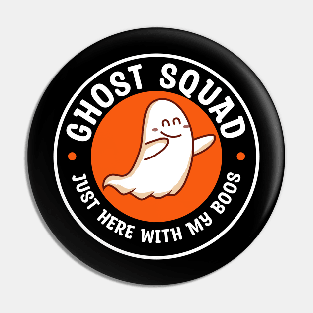 Ghost Squad - Cute Halloween Ghost Pin by kim.id