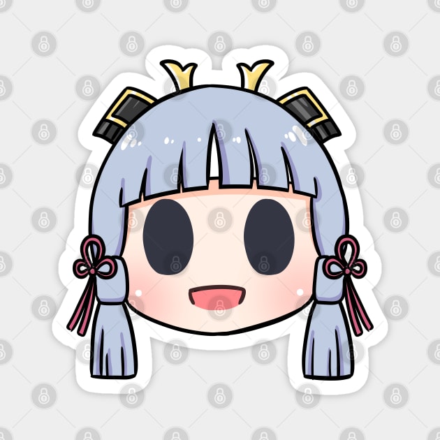 Genshin Impact Ayaka chibi head Magnet by Oricca