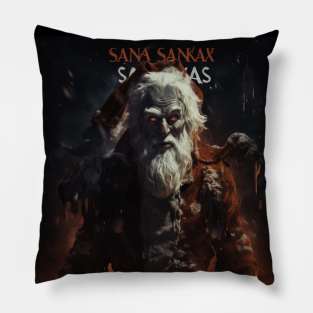 Santa Claus Scary Movie poster Pillow