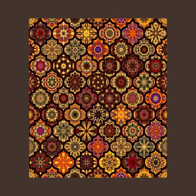 Moroccan tile golden pattern by redwitchart