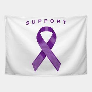 Purple Awareness Ribbon Tapestry