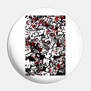 blossom black and red Pin