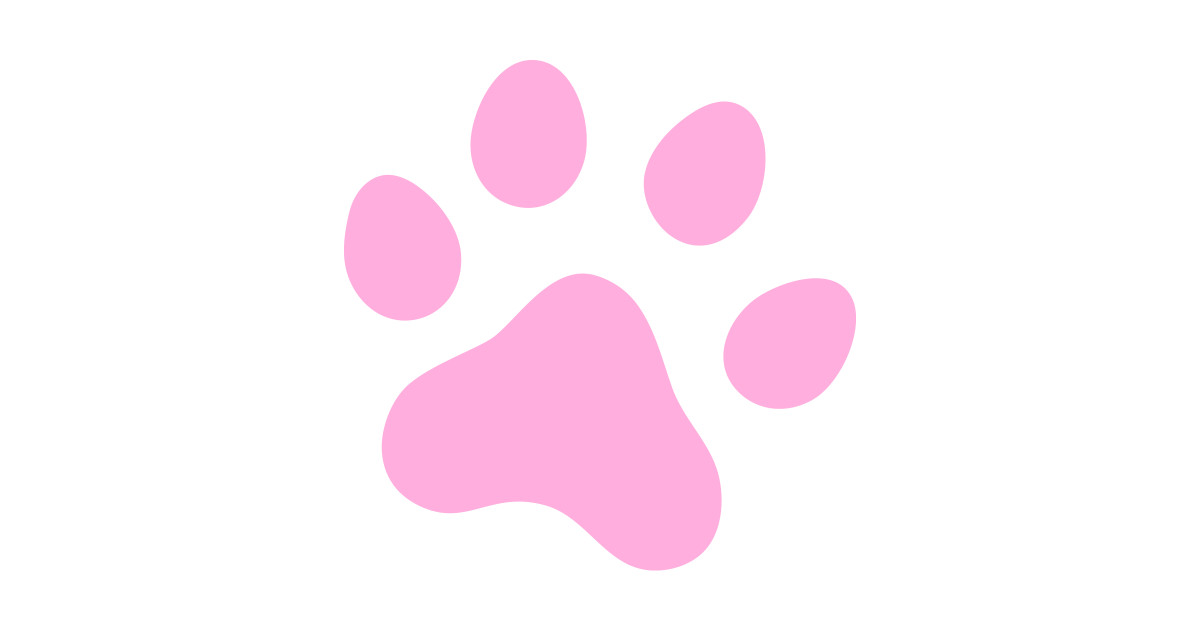 Pink paw print Paw Print Sticker TeePublic