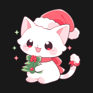 Christmas kitten in the snow T-Shirt