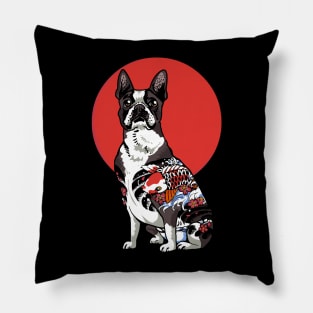 Boston Terrier Yakuza Pillow